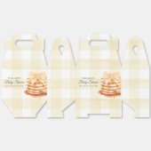 Yellow Gingham Bow Pannenkoek Brunch Baby shower Bedankdoosjes (Ongevouwen)