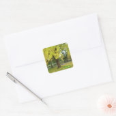 Yellow Gingko Tree Vierkante Sticker (Envelop)
