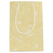 Yellow Glitter Birthday Medium Cadeauzakje (Voorkant)