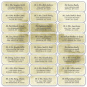 Yellow Gold Aquarelle Script Étiquettes de adresse (Devant)