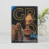 YELLOW GOLD LINE HOLLOW AFSTUDEERDER hedendaagse f Aankondiging (Staand voorkant)