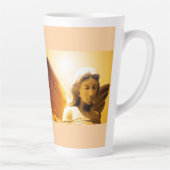 Yellow Gold Orange Angel Serenity Prayer Latte Mug (Droite)