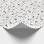 Yellow-Gold Snowflakes Cadeaupapier (Hoek)
