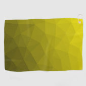 Yellow gradient geometric mesh pattern golfhanddoek (Horizontaal)