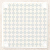 Yellow Green Checker Diamond Pattern Glazen Onderzetter (Achterkant)