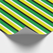 Yellow Green Stripes Pattern Cadeaupapier (Hoek)