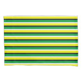 Yellow Green Stripes Pattern Kussensloop (Voorkant)