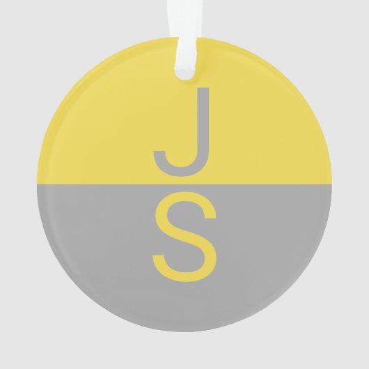 Yellow & Grey Modern Initials monogram (dos)