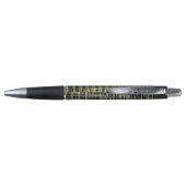 Yellow Grid Lines Art Pattern Pen (Achterkant)