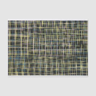 Yellow Grid Lines Art Pattern Tissuepapier