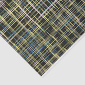 Yellow Grid Lines Art Pattern Tissuepapier (Detail)