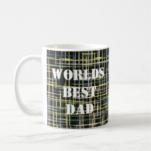 Yellow Grid Lines Art Pattern Worlds Best Koffiemok
