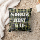 Yellow Grid Lines Art Pattern Worlds Best Kussen (Deken)