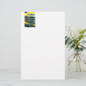 Yellow Grill Briefpapier (Staand voorkant)