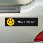 Yellow Happy Face Bumpersticker (Op auto)