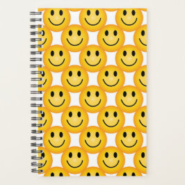 Yellow Happy Face Emoji Notebook Planner