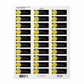 Yellow Happy Face Etiket (Full Sheet)