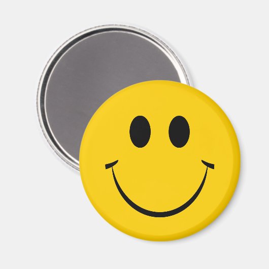 Yellow Happy Face Magnet (Recto/Verso)