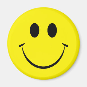 Yellow Happy Face Magnet Magneet