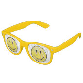 Yellow Happy Face Retro Zonnebril (Gekanteld)