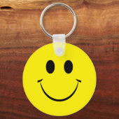 Yellow Happy Face Sleutelhanger (Voorkant)