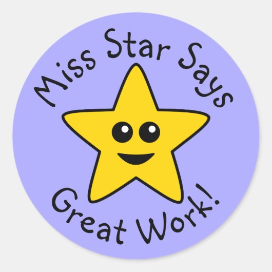 Yellow Happy Star Super Stickers de travail (Devant)