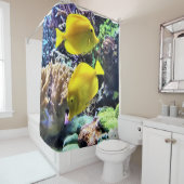 Yellow Hawaiian Tang Fish Douchegordijn (In situ)