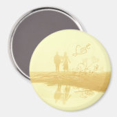 Yellow Heart Beach Wedding Magneet (Voorkant / Achterkant)