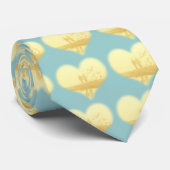 Yellow Heart Beach Wedding Stropdas (Opgerold)