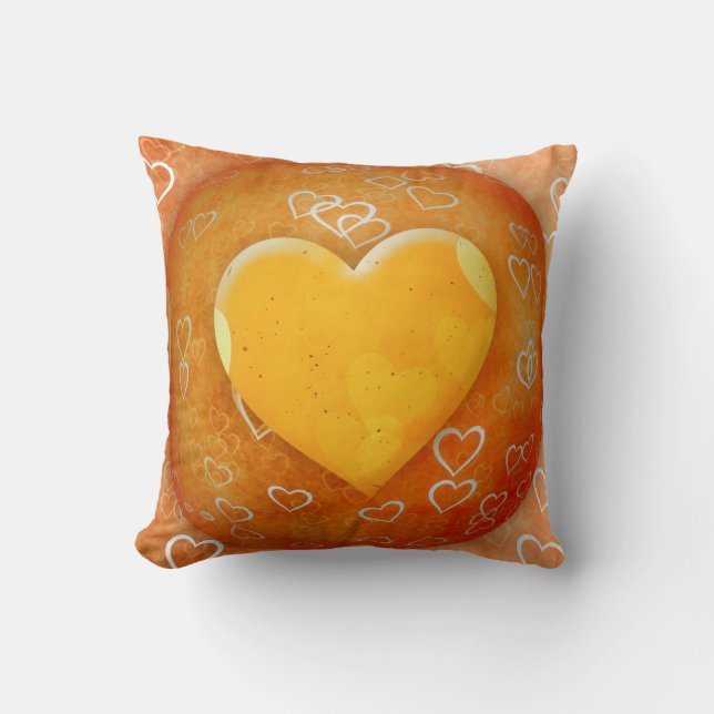 Yellow Heart Pillow Kussen (Voorkant)