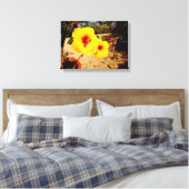 Yellow Hibiscus Canvas print (Insitu (Slaapkamer))