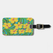 Yellow Hibiscus Tropical print Bagagelabel (Voorkant horizontaal)