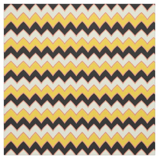 Yellow Hippie Chevron ZigZag Boho Pattern Stof (Swatch)