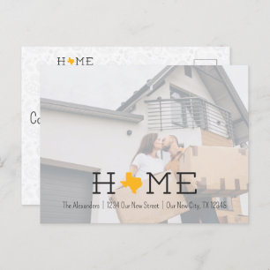 Yellow HOME Texas Moving Carte postale Faire-part
