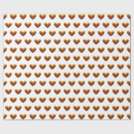 Yellow Honey Hearts Sweet Wrapping Paper love Cadeaupapier