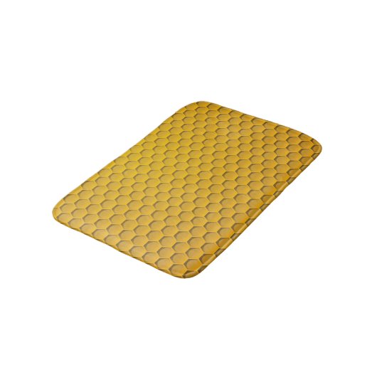 Yellow Honeycomb Pattern Badmat (Gekanteld)