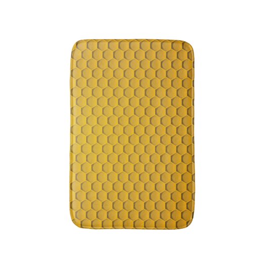 Yellow Honeycomb Pattern Badmat (Voorkant Verticaal)