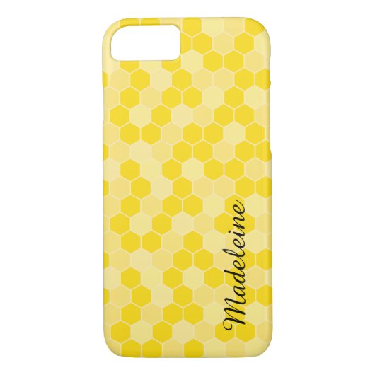 Yellow Honeycomb Pattern Case-Mate iPhone Case (Achterkant)