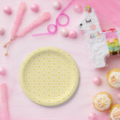 Yellow Honeycomb Pattern Papieren Bordje (Feest)