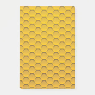 Yellow Honeycomb Pattern Post-it® Notes