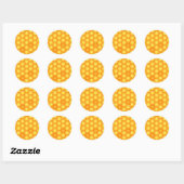 Yellow Honeycomb Pattern Ronde Sticker (Vel)