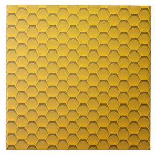 Yellow Honeycomb Pattern Tegeltje