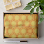 Yellow Honeycomb Pattern Tissuepapier (Geschenk)