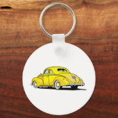 Yellow Hot Rod Coupe Sleutelhanger (Voorkant)