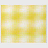 Yellow Houndstooth Pattern Cadeaupapier (Vlak)