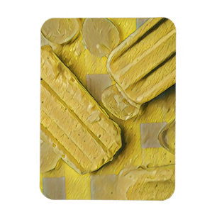 Yellow ice cream conpose magneet