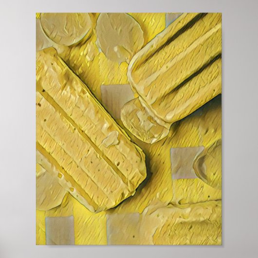 Yellow ice cream conpose poster (Voorkant)