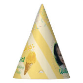 Yellow Ice Cream Sprinkle Photo Summer Birthday  Feesthoedjes (Links)