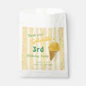 Yellow Ice Cream Sprinkle Summer Birthday Party Bedankzakje (Voorkant)