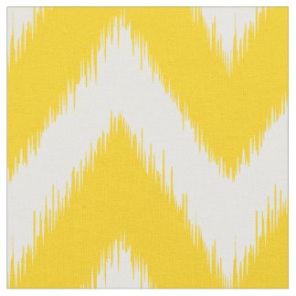 Yellow Ikat Chevron Stof